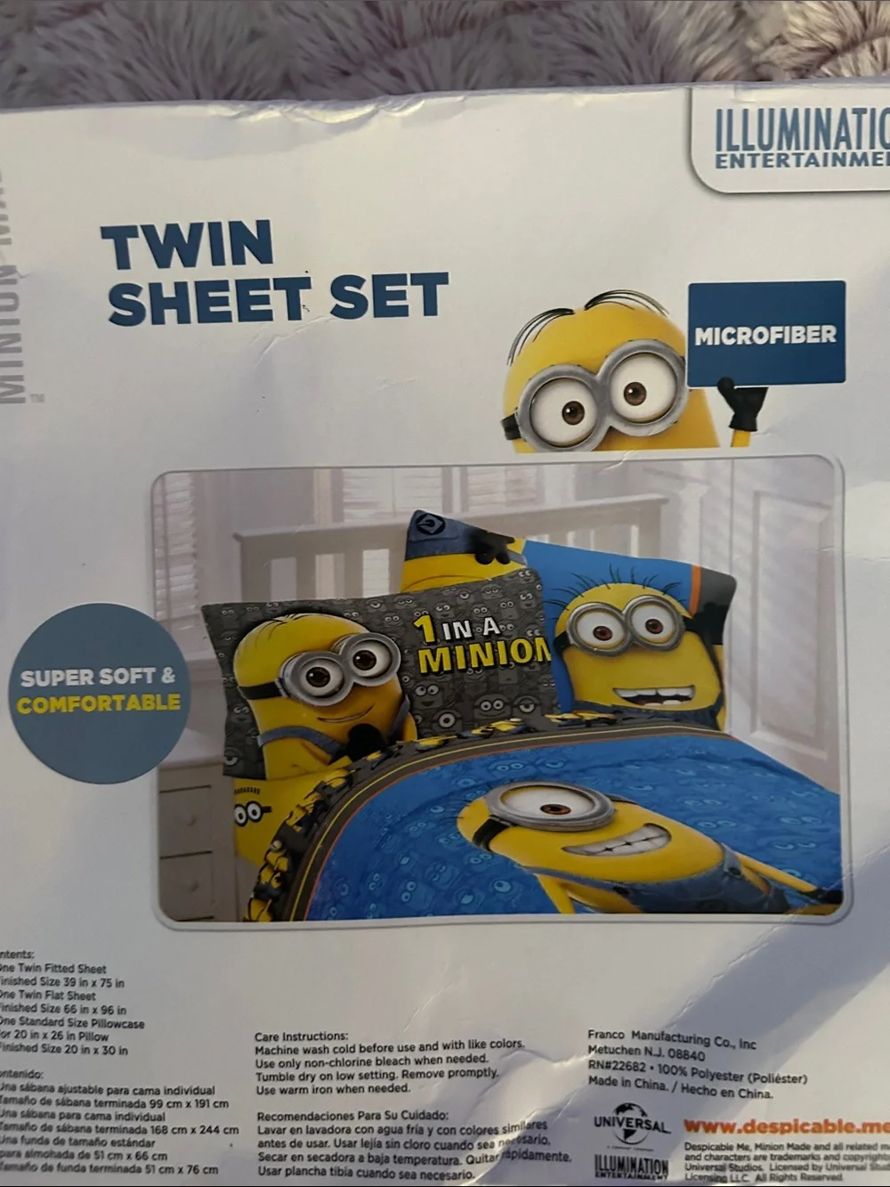Universal Despicable Me Twin Sheet Set new